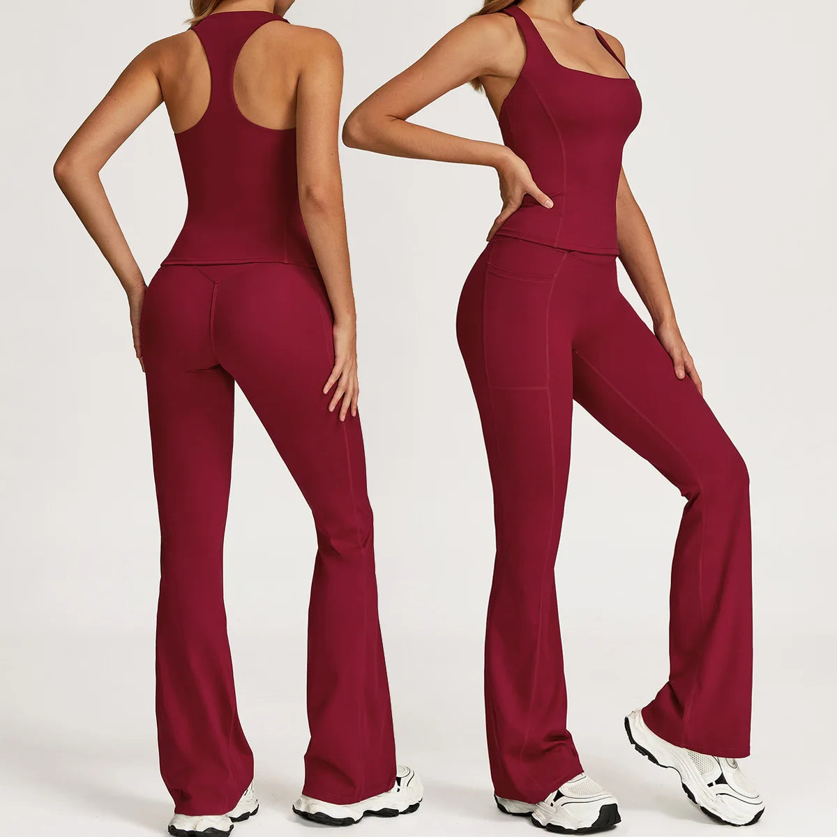 Yoga Set 2 Pieces Workout Outfits Fitness Sportswear