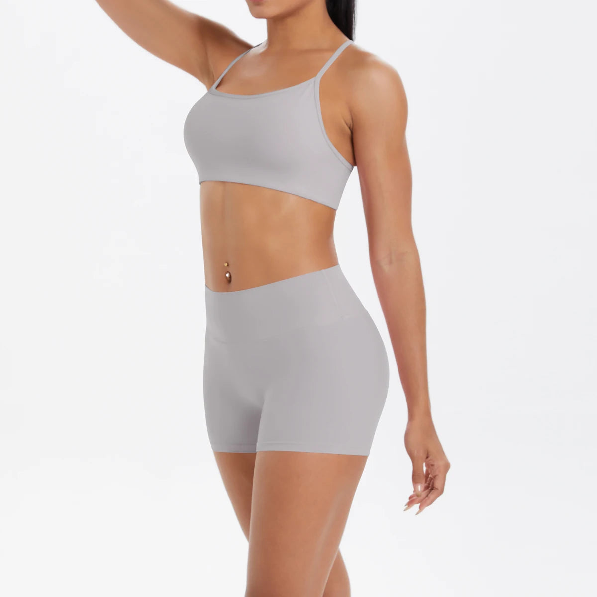 2PCS Yoga Clothes Halter Top Set