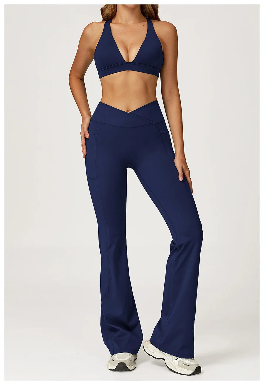 Yoga Set 2 Pieces Workout Outfits Fitness Sportswear