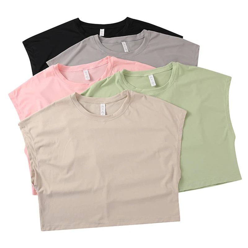 Loose Short Sleeve Crop Top