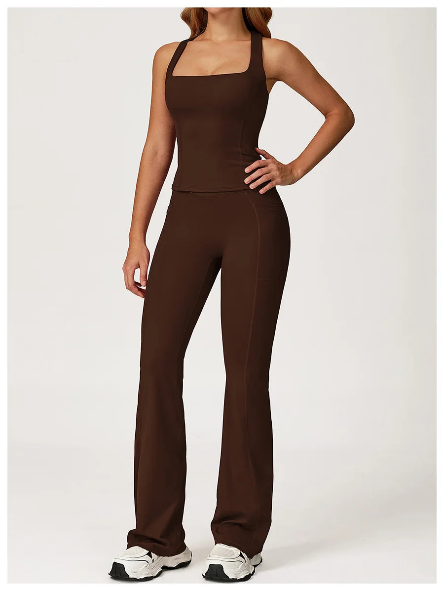 Yoga Set 2 Pieces Workout Outfits Fitness Sportswear