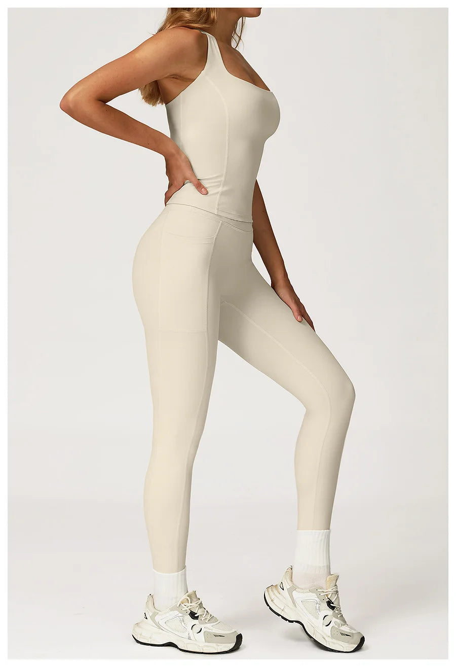 Yoga Set 2 Pieces Workout Outfits Fitness Sportswear