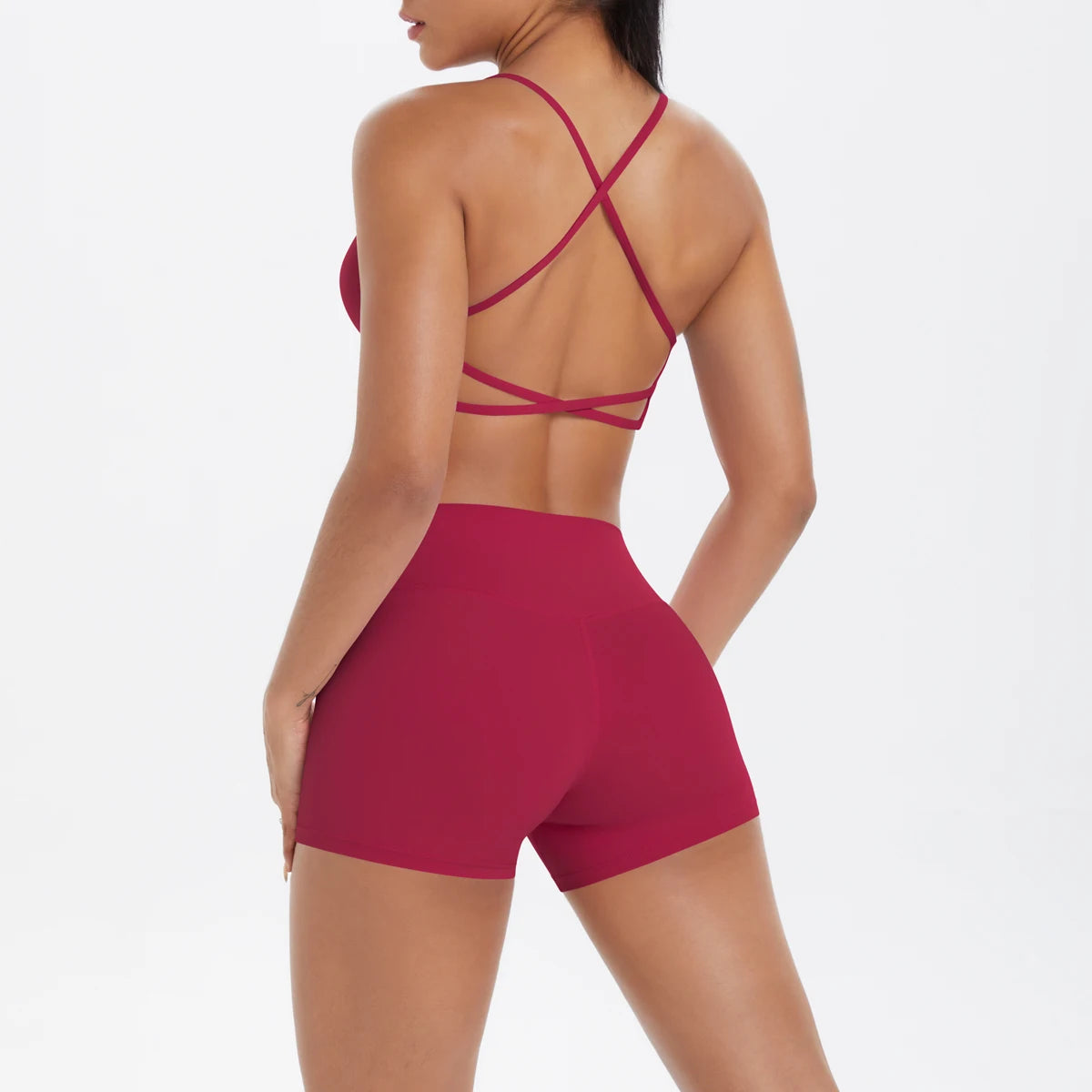 2PCS Yoga Clothes Halter Top Set