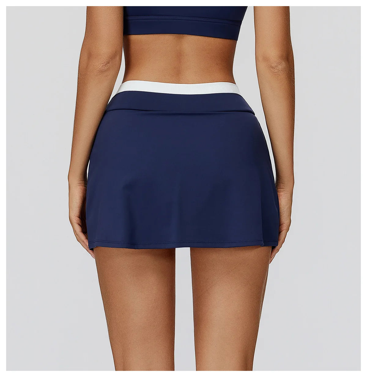 High Waist Sports Short Skirt – 2-in-1 Tennis & Workout Skirt