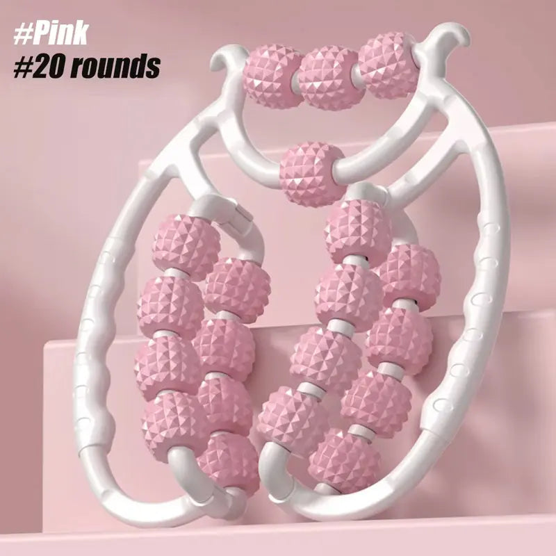 Pinces circulaires pour les jambes - Rouleau de massage musculaire à 20 roues à 360 degrés 