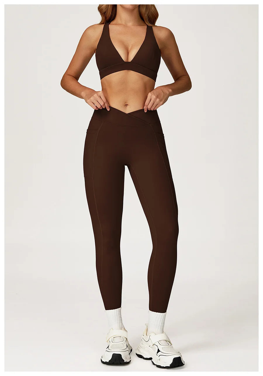 Yoga Set 2 Pieces Workout Outfits Fitness Sportswear