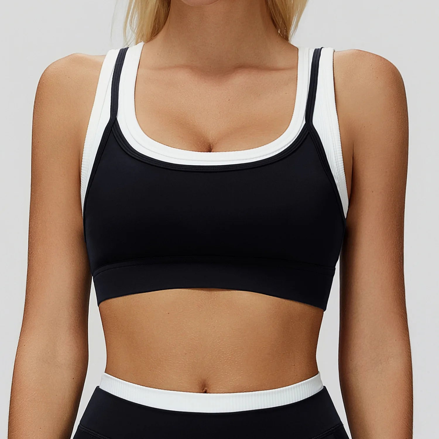 Contrast Trim Sports Bra