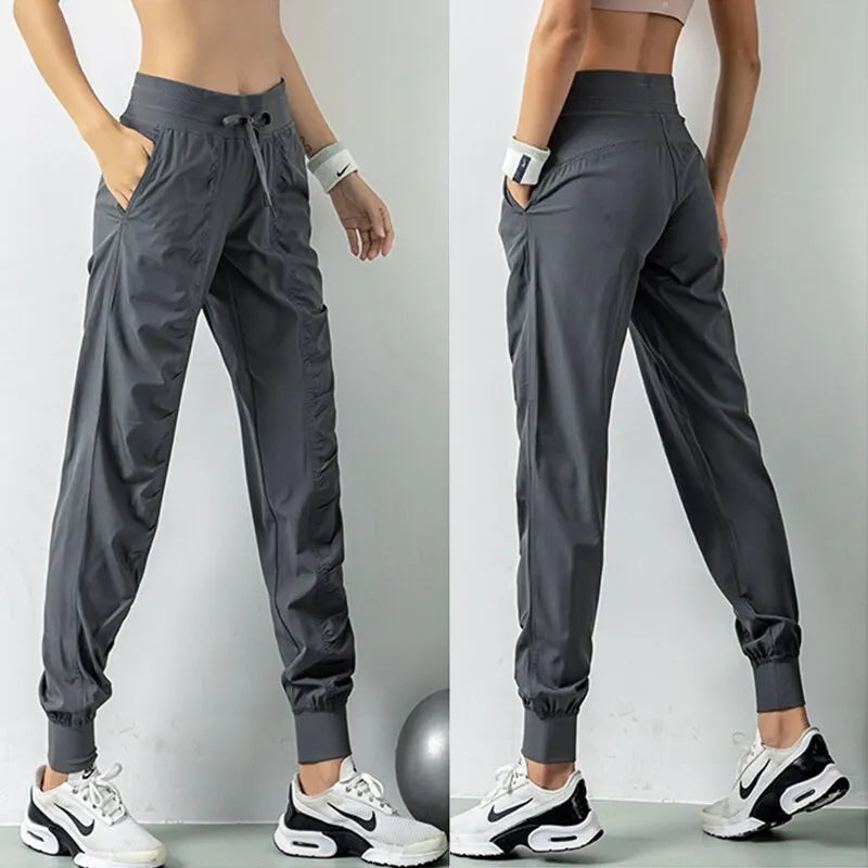 Women's Fabric Drawstring Running Sport Joggers