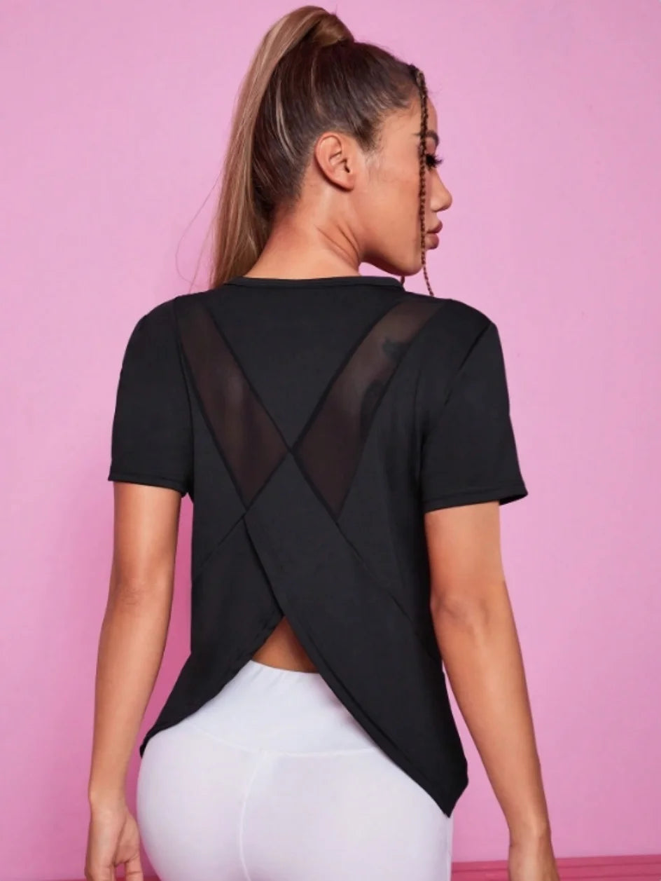 Mesh Back Yoga T-Shirt