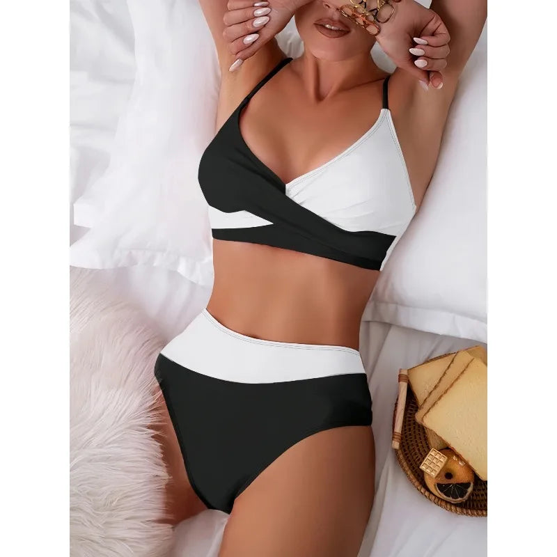 Patchwork Two-Piece Bikini Set