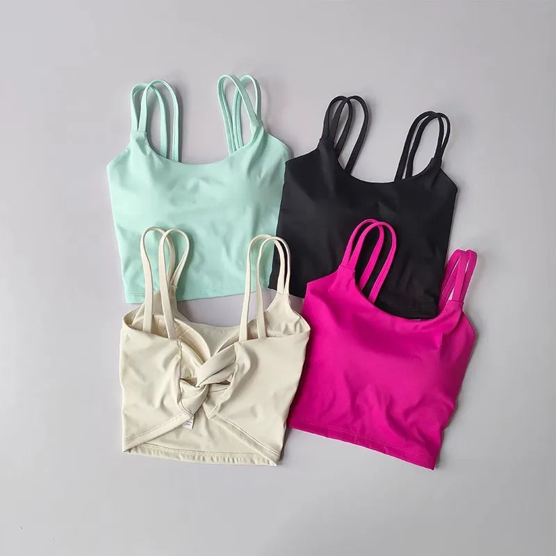Knotted Back Sports Bra
