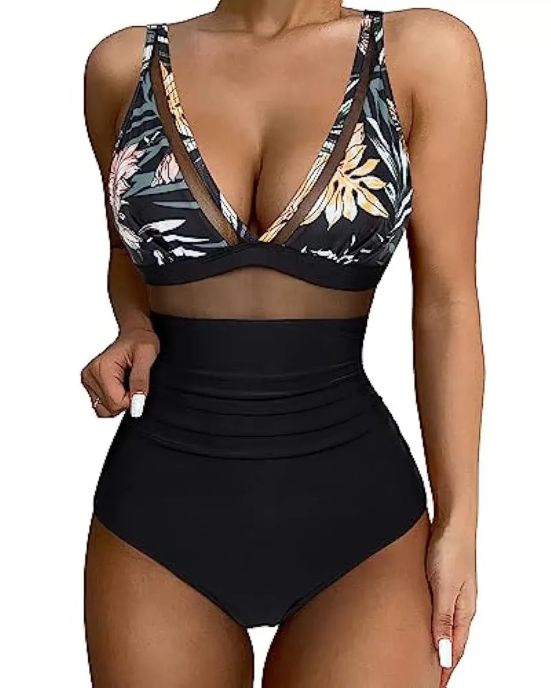 Shiny One Piece Swimsuit