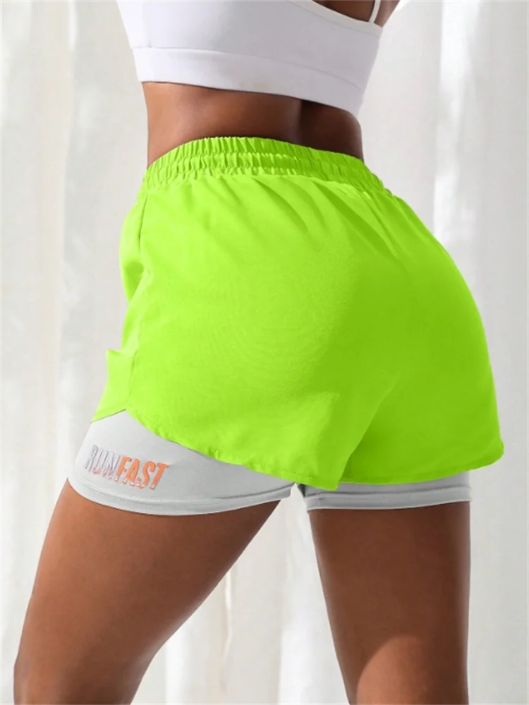 Women's High Rise Yoga Shorts with Elastic Proximity Control