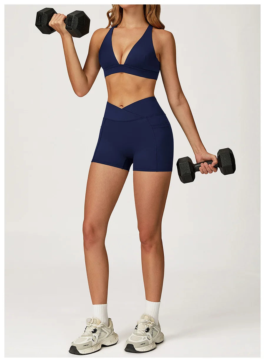 Yoga Set 2 Pieces Workout Outfits Fitness Sportswear