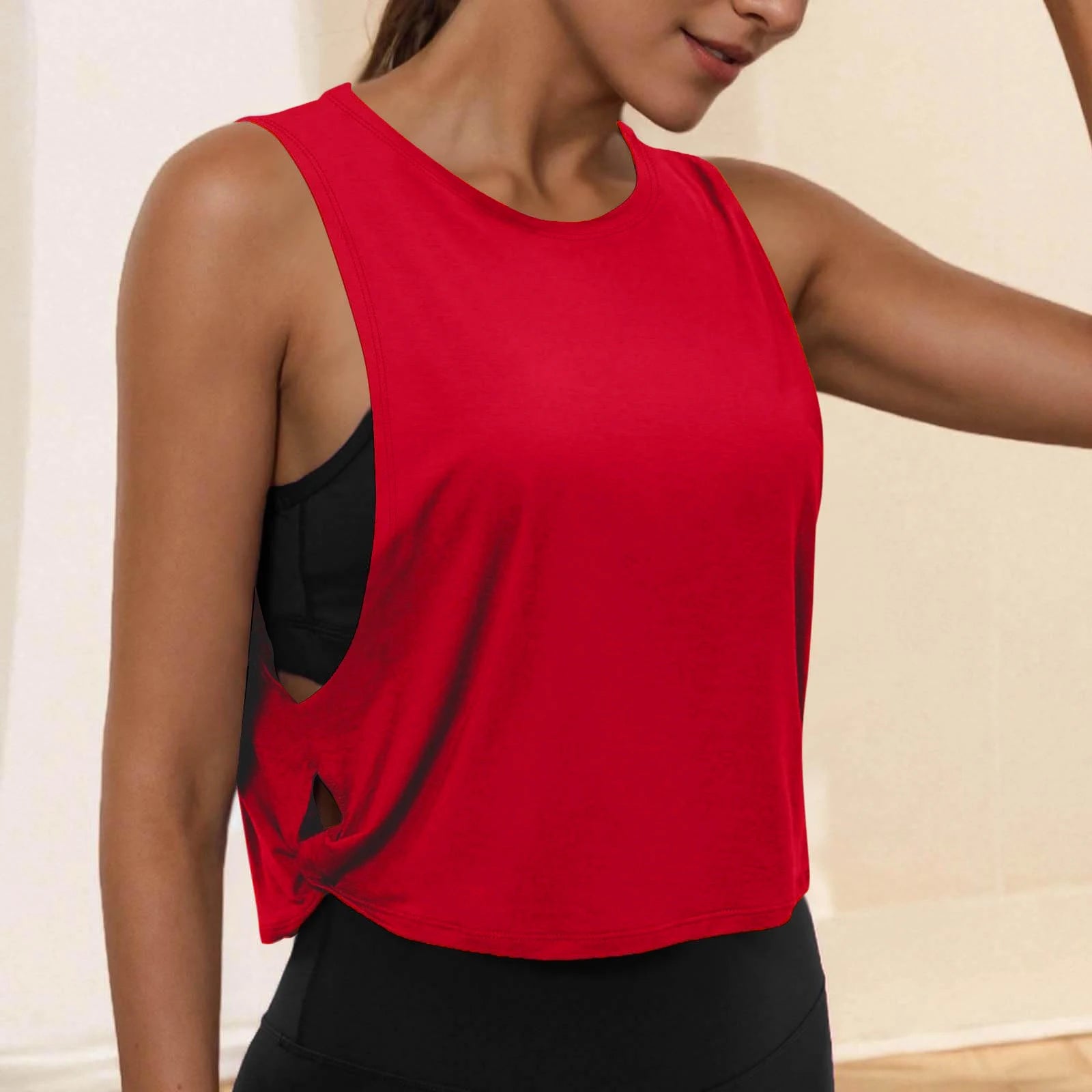 Women’s Sleeveless Yoga Crop Tank Top