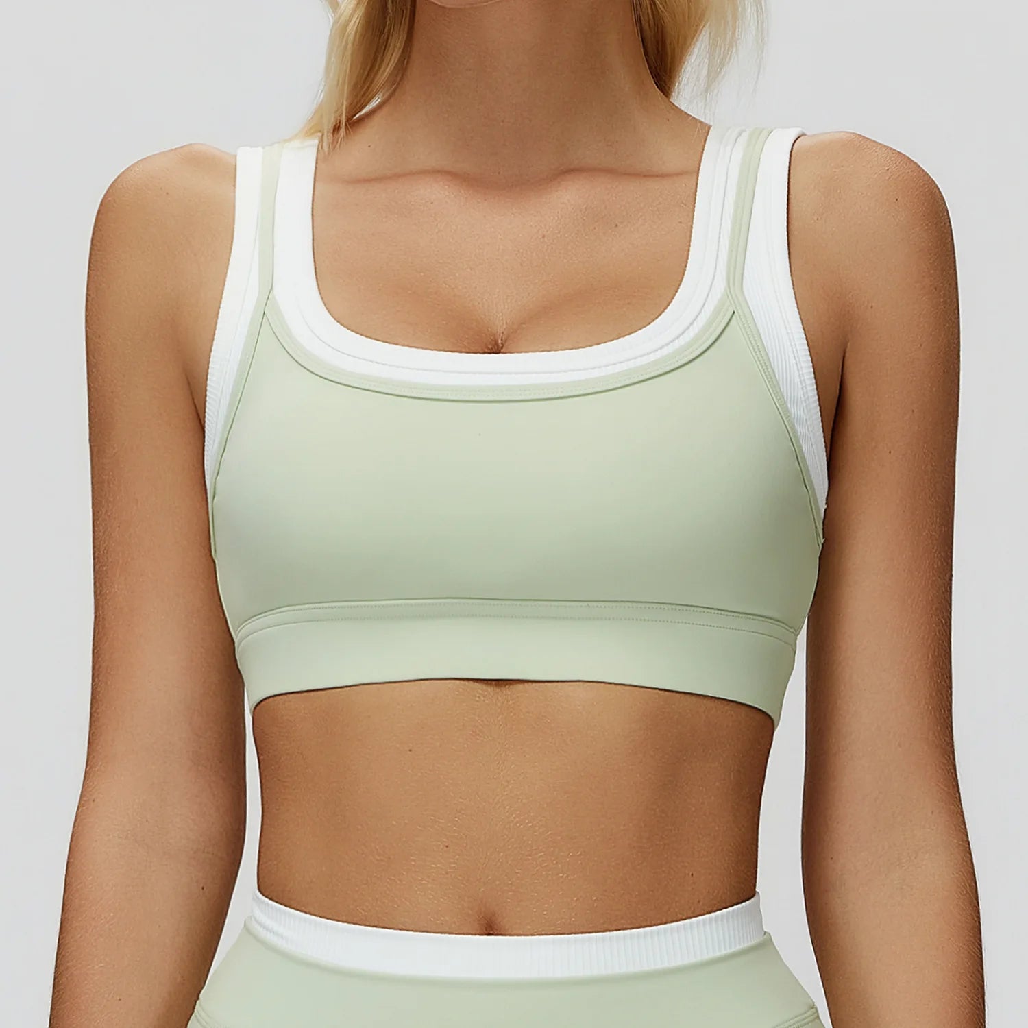 Contrast Trim Sports Bra