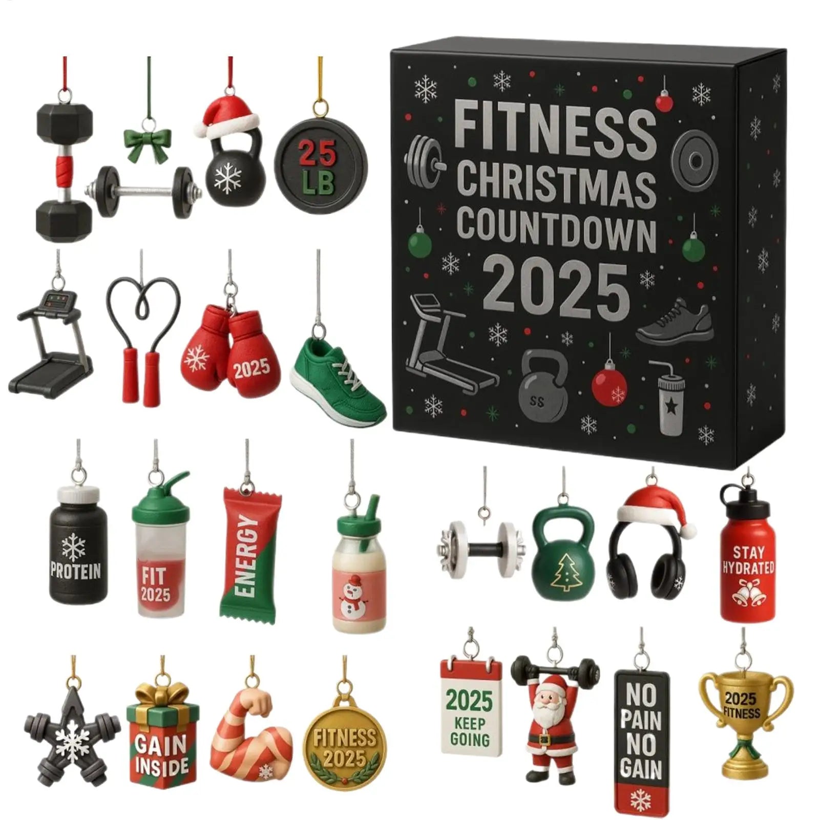 Christmas Countdown Calendar 2D Acrylic Ornament