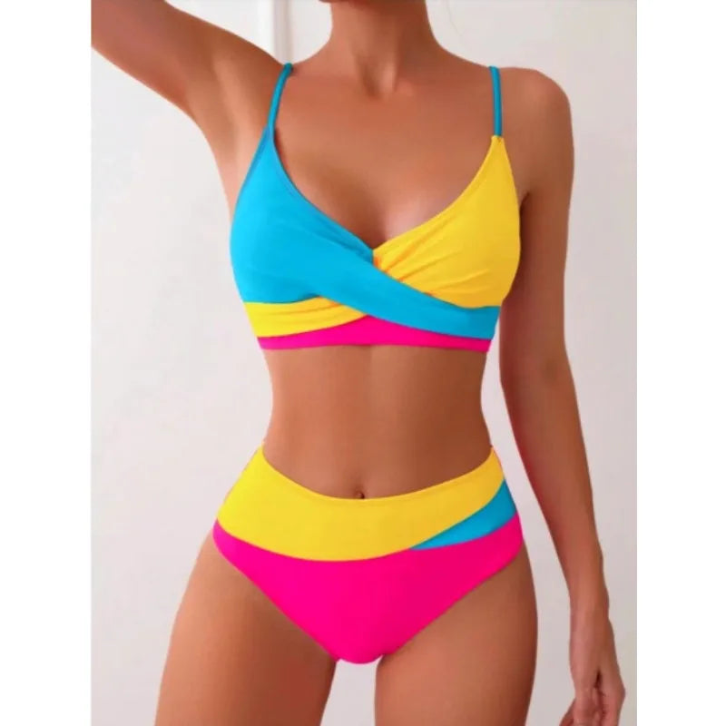 Patchwork Two-Piece Bikini Set