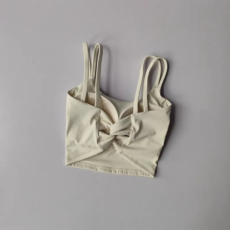 Knotted Back Sports Bra