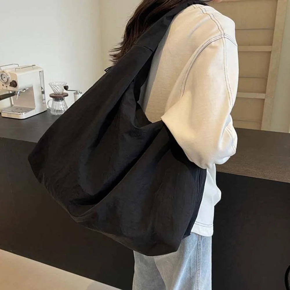 Casual Nylon Multi-Pocket Japanese-Style Tote