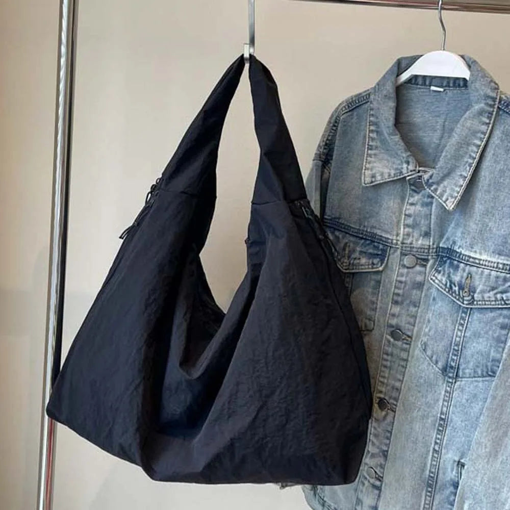 Casual Nylon Multi-Pocket Japanese-Style Tote
