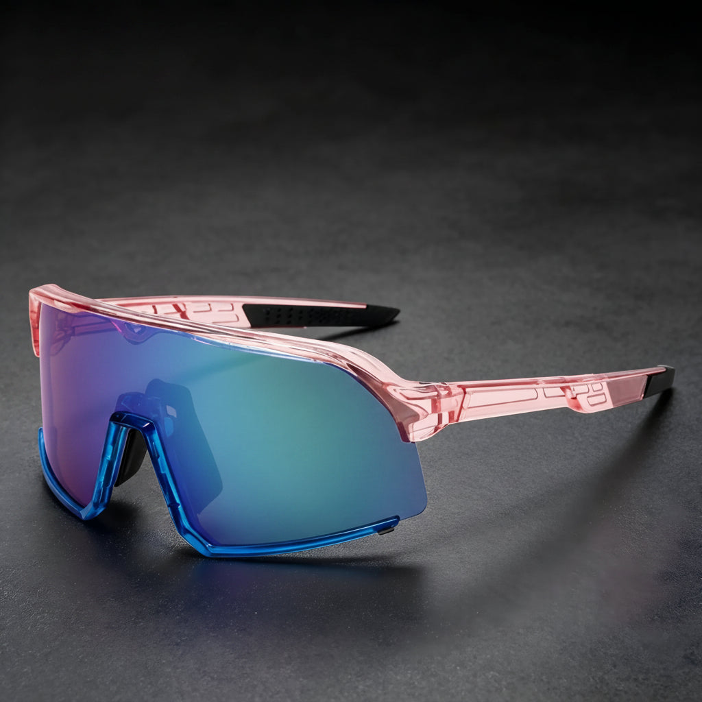 Oversized One-Piece Cycling Sunglasses UV400 – Anti-Reflective Bike Eyewear for Women & Men