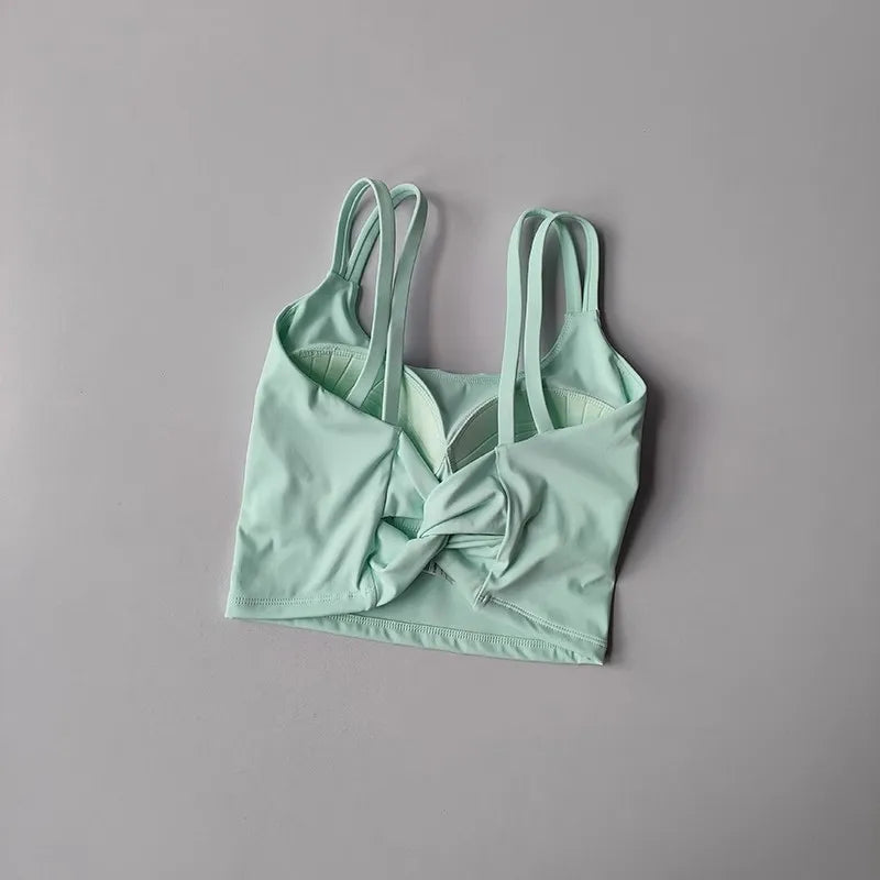 Knotted Back Sports Bra