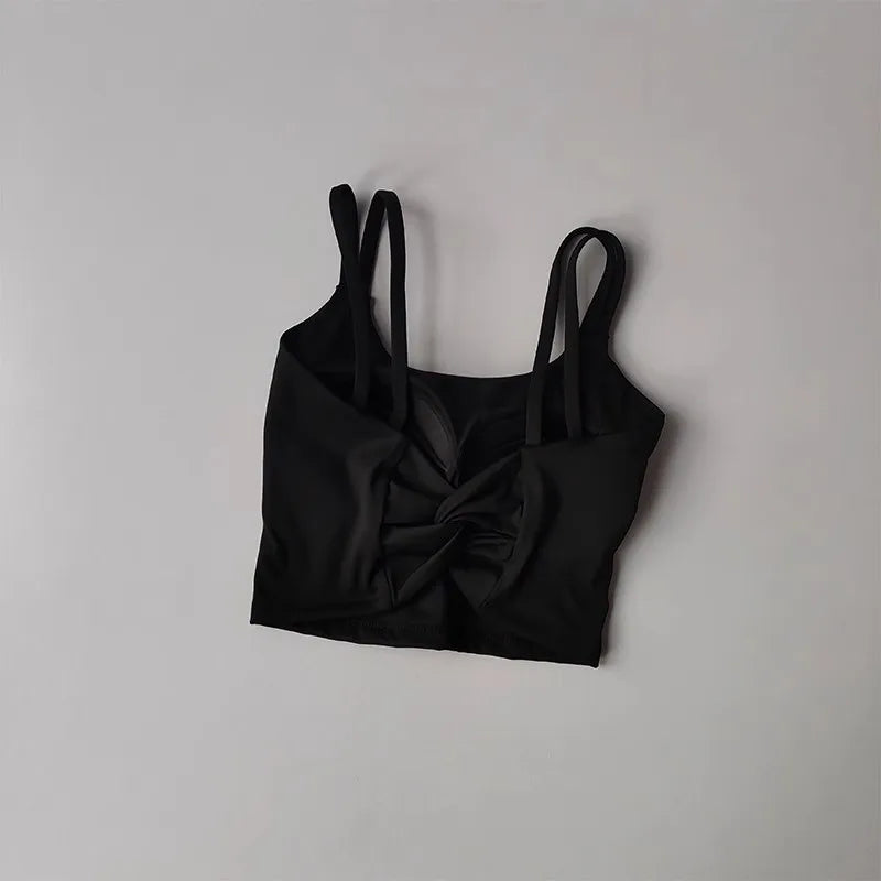 Knotted Back Sports Bra