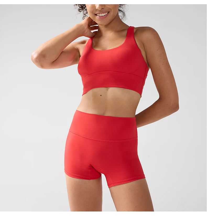 2-Piece Solid Color Women Gym Yoga Set