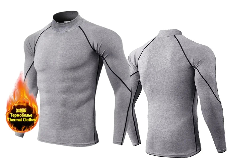 Ultra Soft Compression High Collar Man Tops