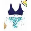 Sexy Bikini Set Women Biquini Swimwear V‑Neck Push Up Two Pieces Swimsuit Floral Beachwear Female Bathing Suits Swimming Suits