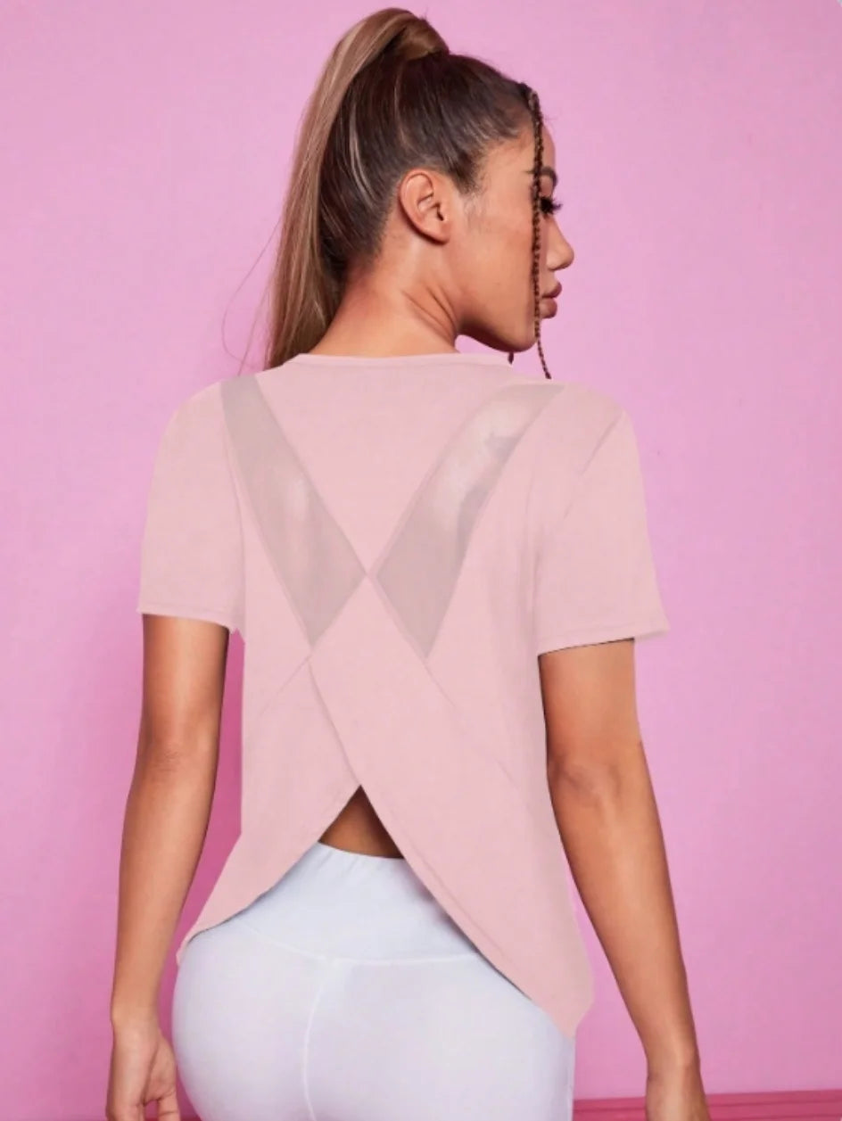 Mesh Back Yoga T-Shirt