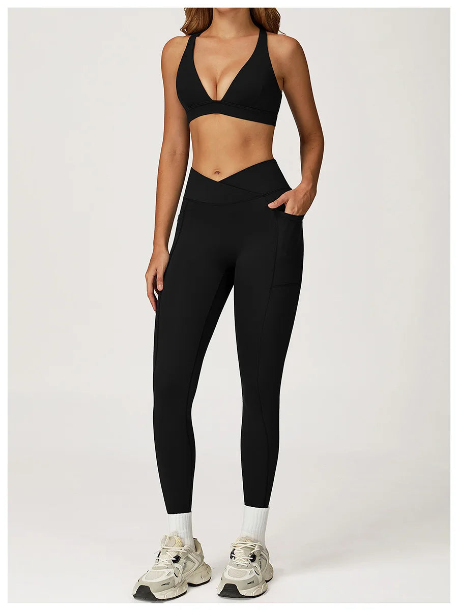 Yoga Set 2 Pieces Workout Outfits Fitness Sportswear