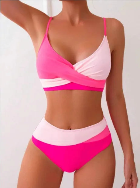 Patchwork Two-Piece Bikini Set