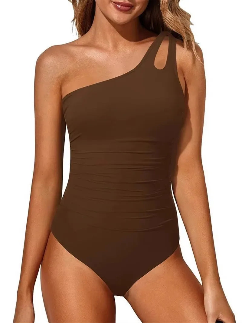 Shiny One Piece Swimsuit