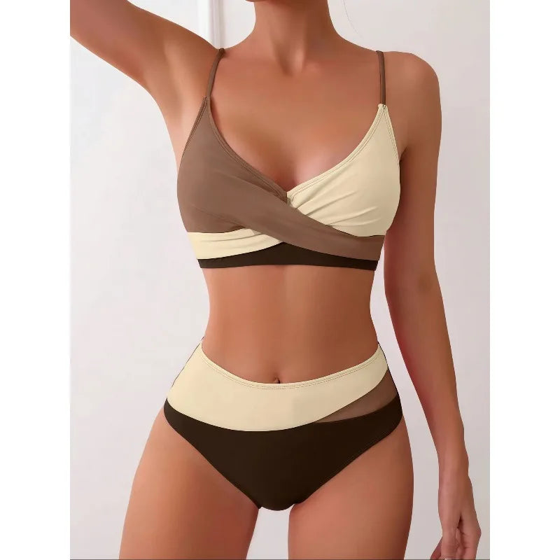 Patchwork Two-Piece Bikini Set