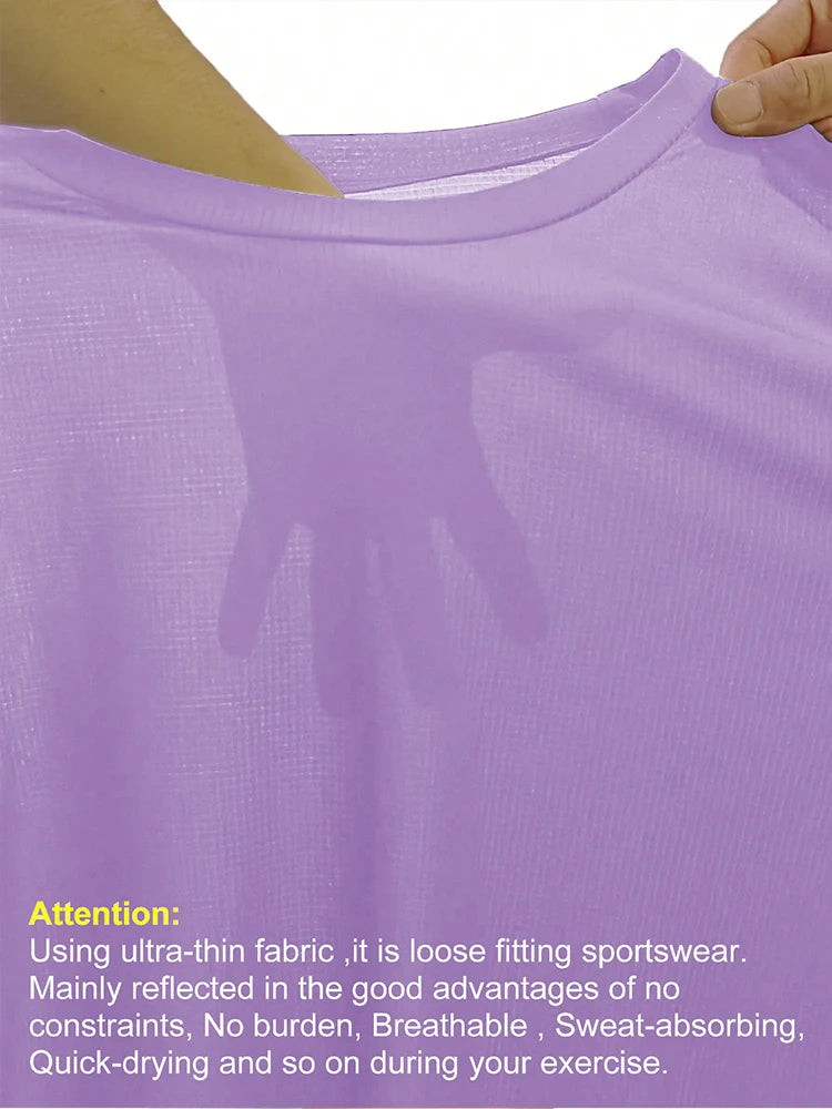 Women's Solid Color Ultralight Quick-Dry Sport T-Shirt