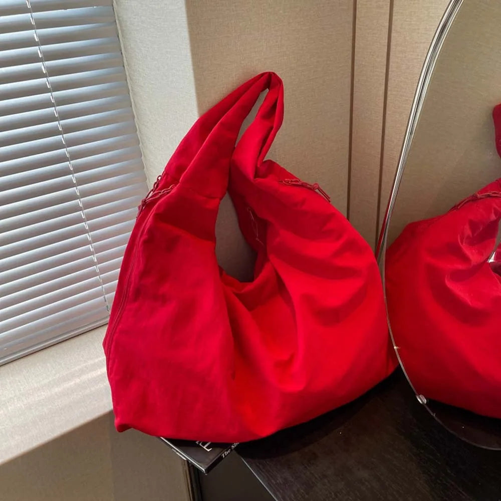 Casual Nylon Multi-Pocket Japanese-Style Tote