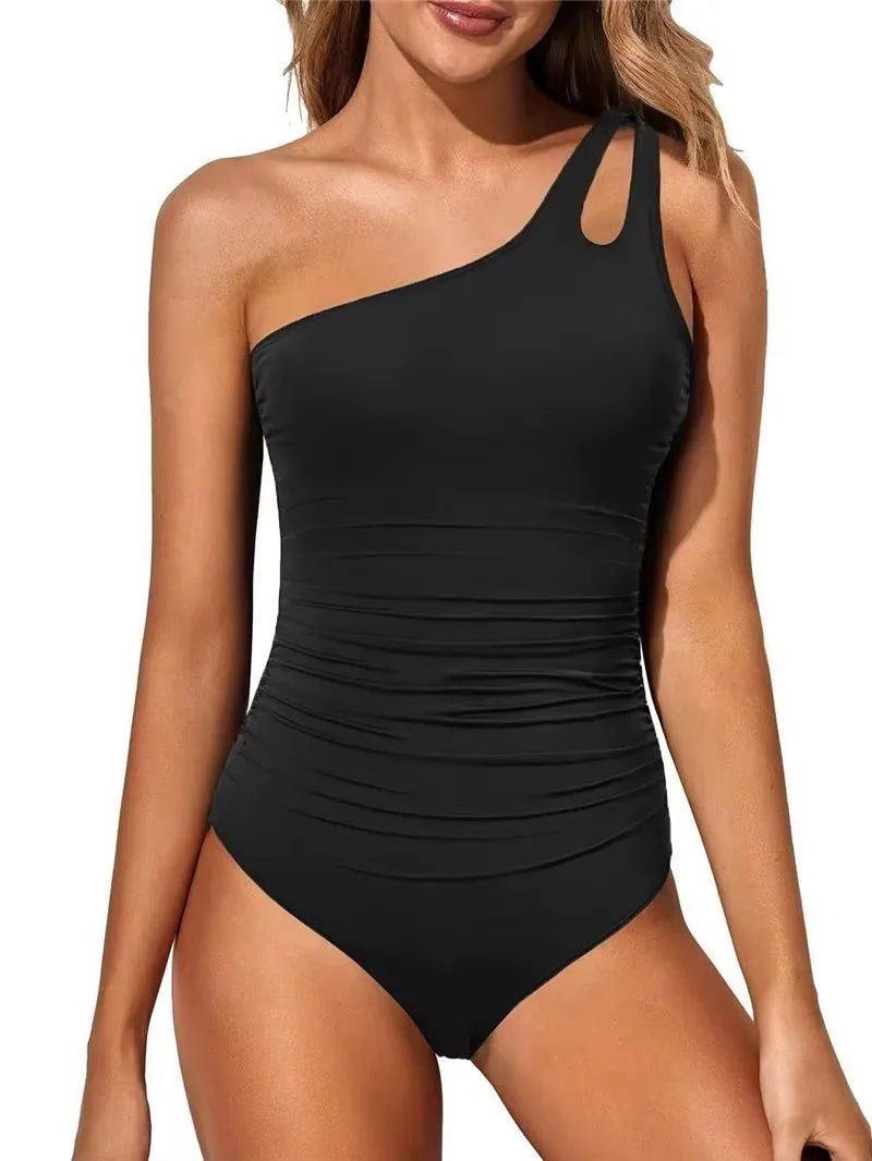Shiny One Piece Swimsuit