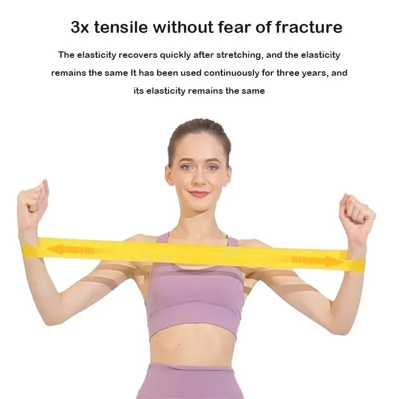 5pcs Yoga Tension Belt Fitness Elastic Belt