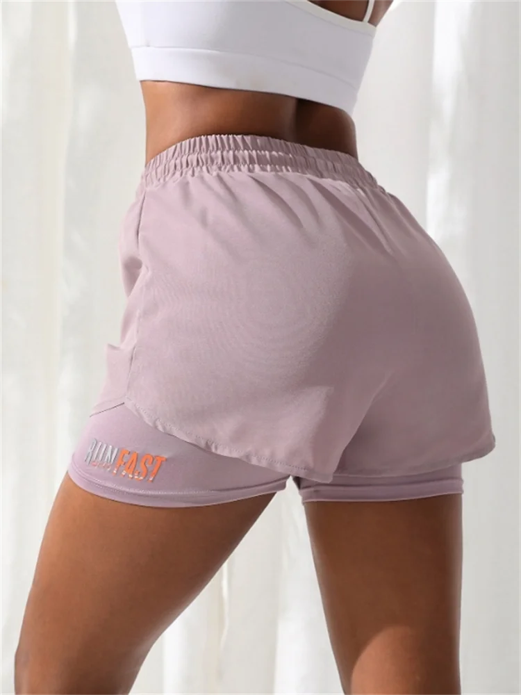 Women's High Rise Yoga Shorts with Elastic Proximity Control