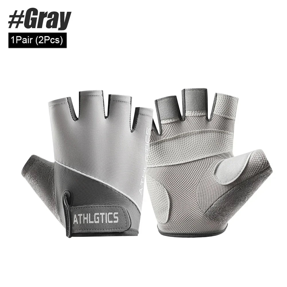 1Pair Breathable Fingerless Cycling & Gym Gloves