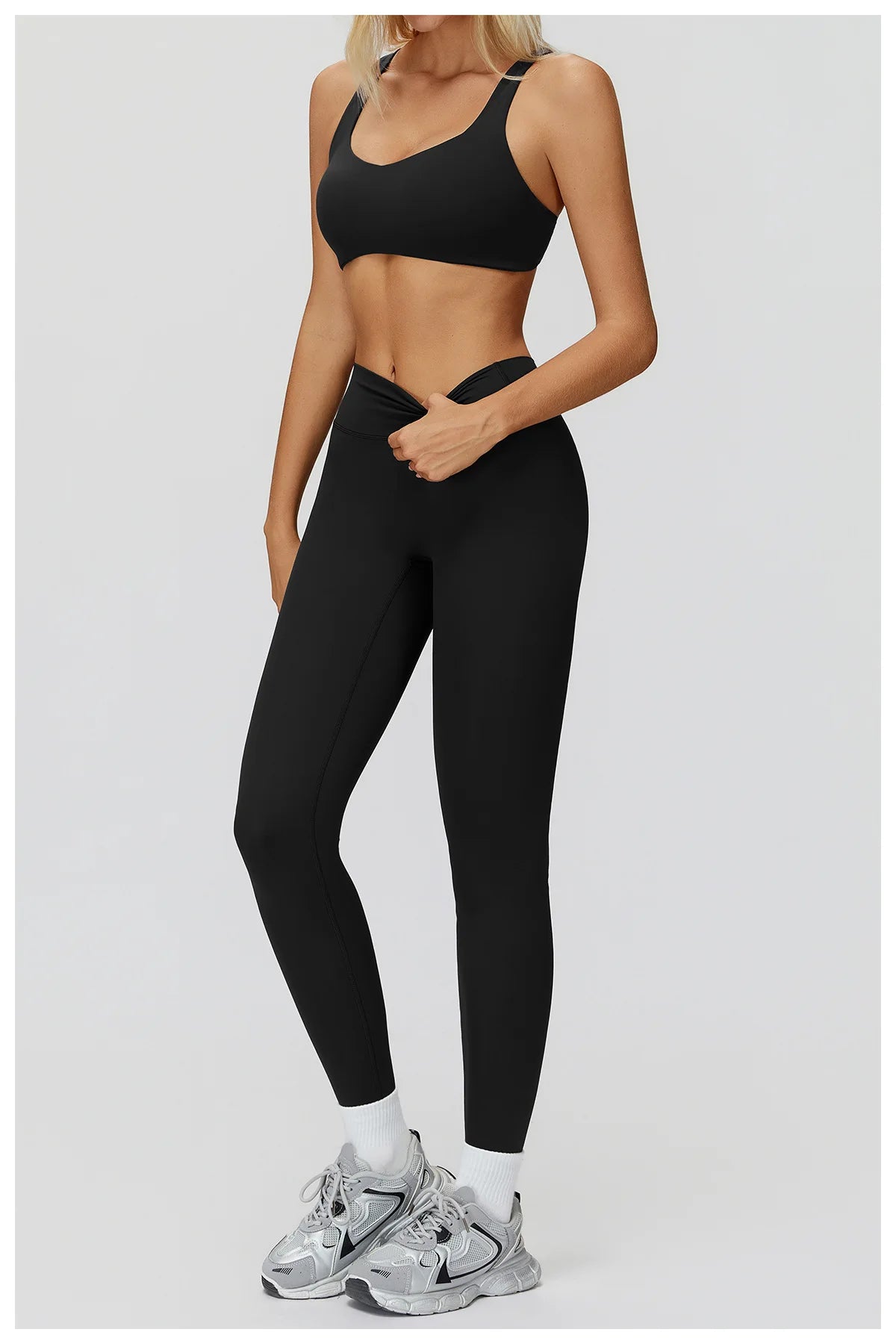 2PCS Yoga Set Women Quick Dry Gym Clothes