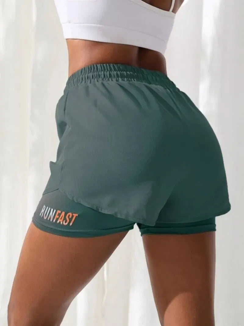 Women's High Rise Yoga Shorts with Elastic Proximity Control