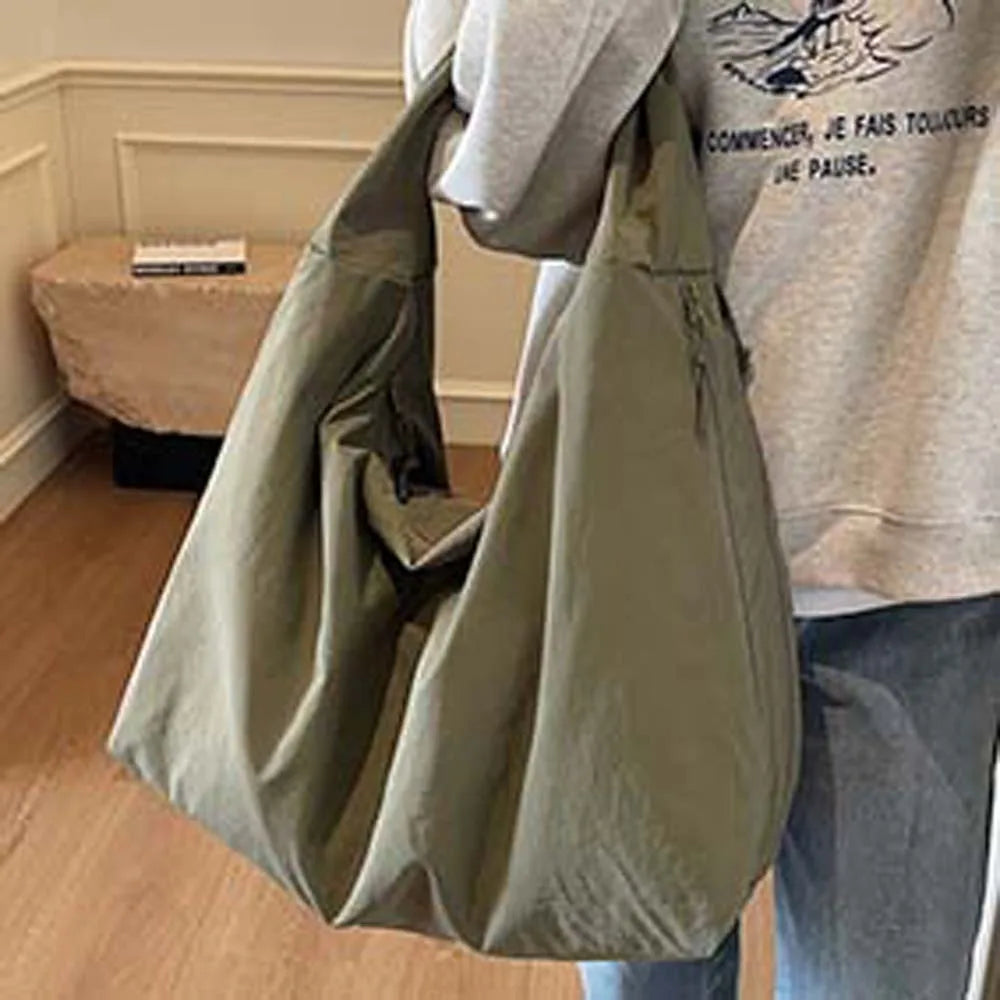 Casual Nylon Multi-Pocket Japanese-Style Tote