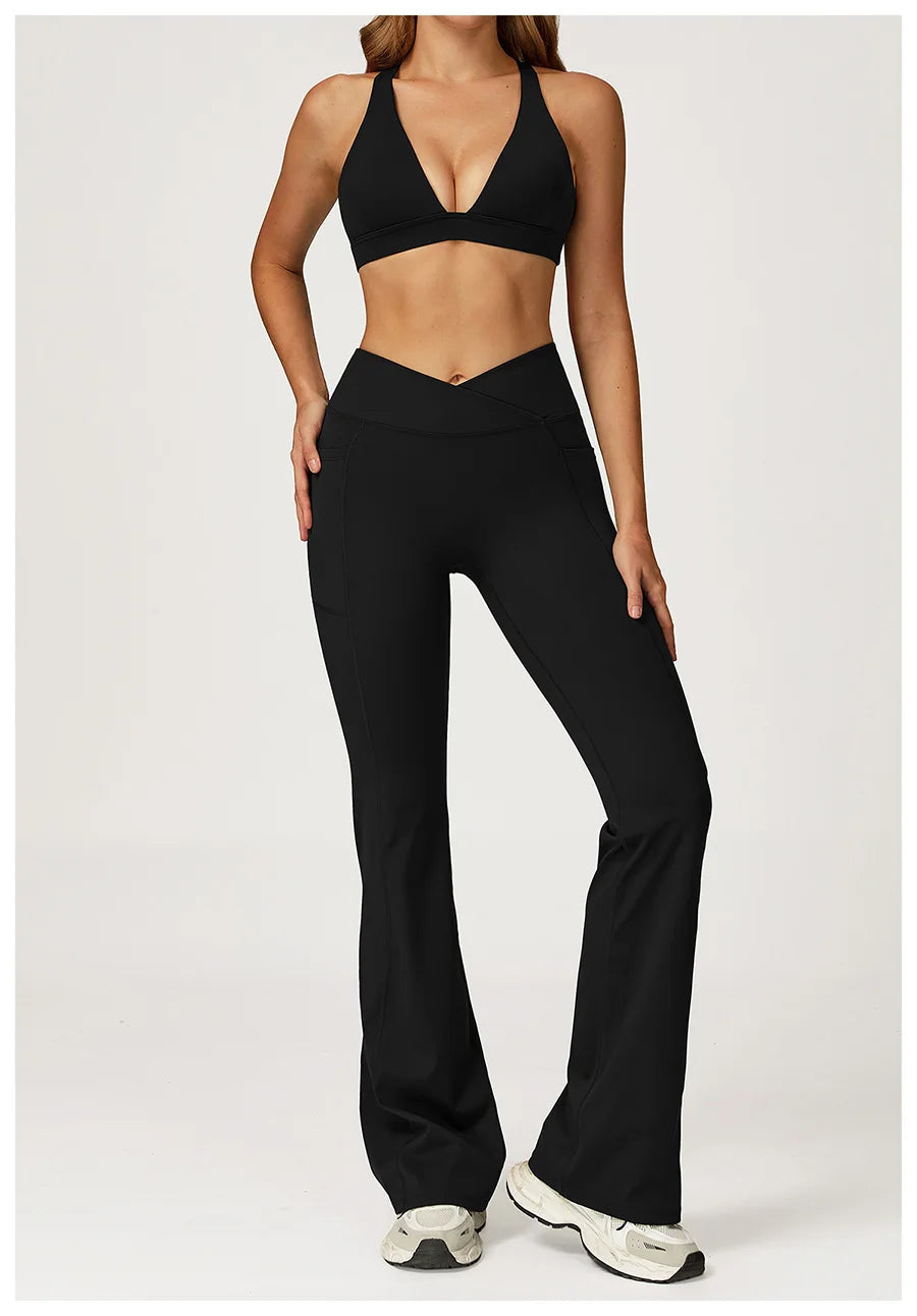 Yoga Set 2 Pieces Workout Outfits Fitness Sportswear