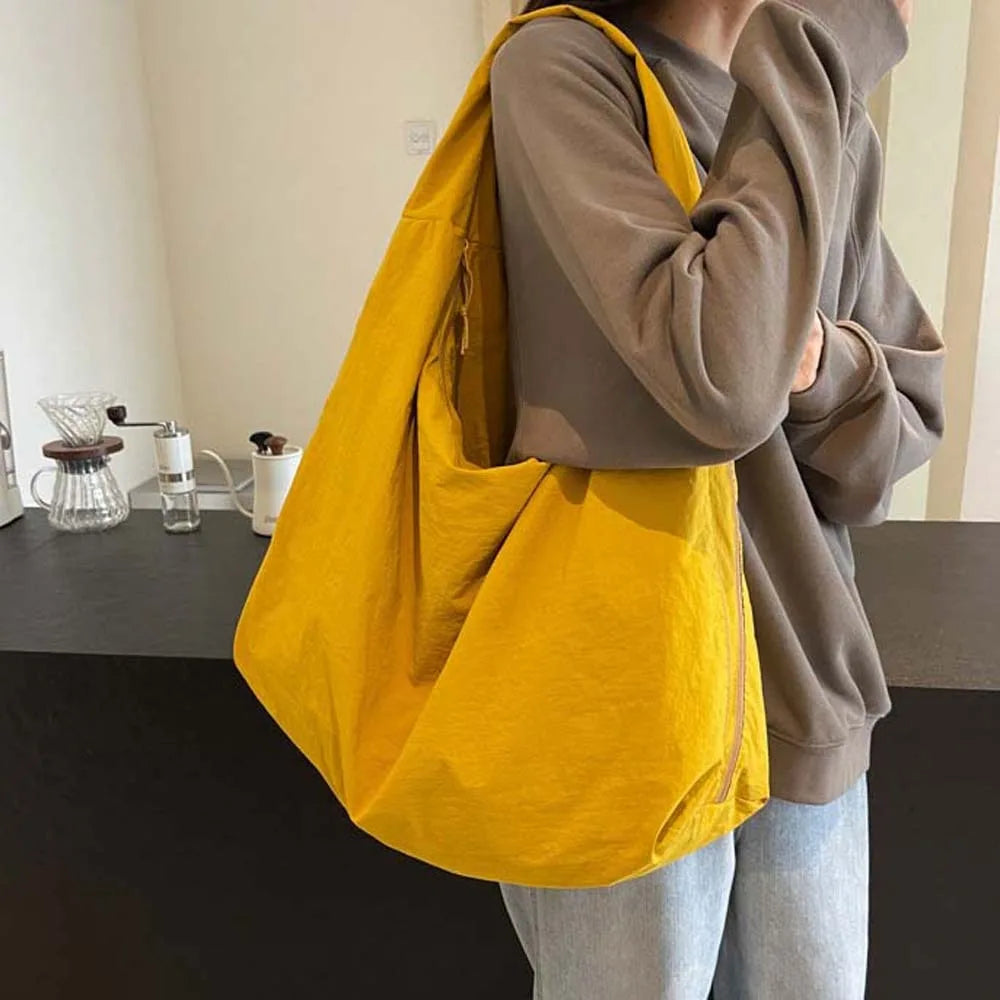 Casual Nylon Multi-Pocket Japanese-Style Tote