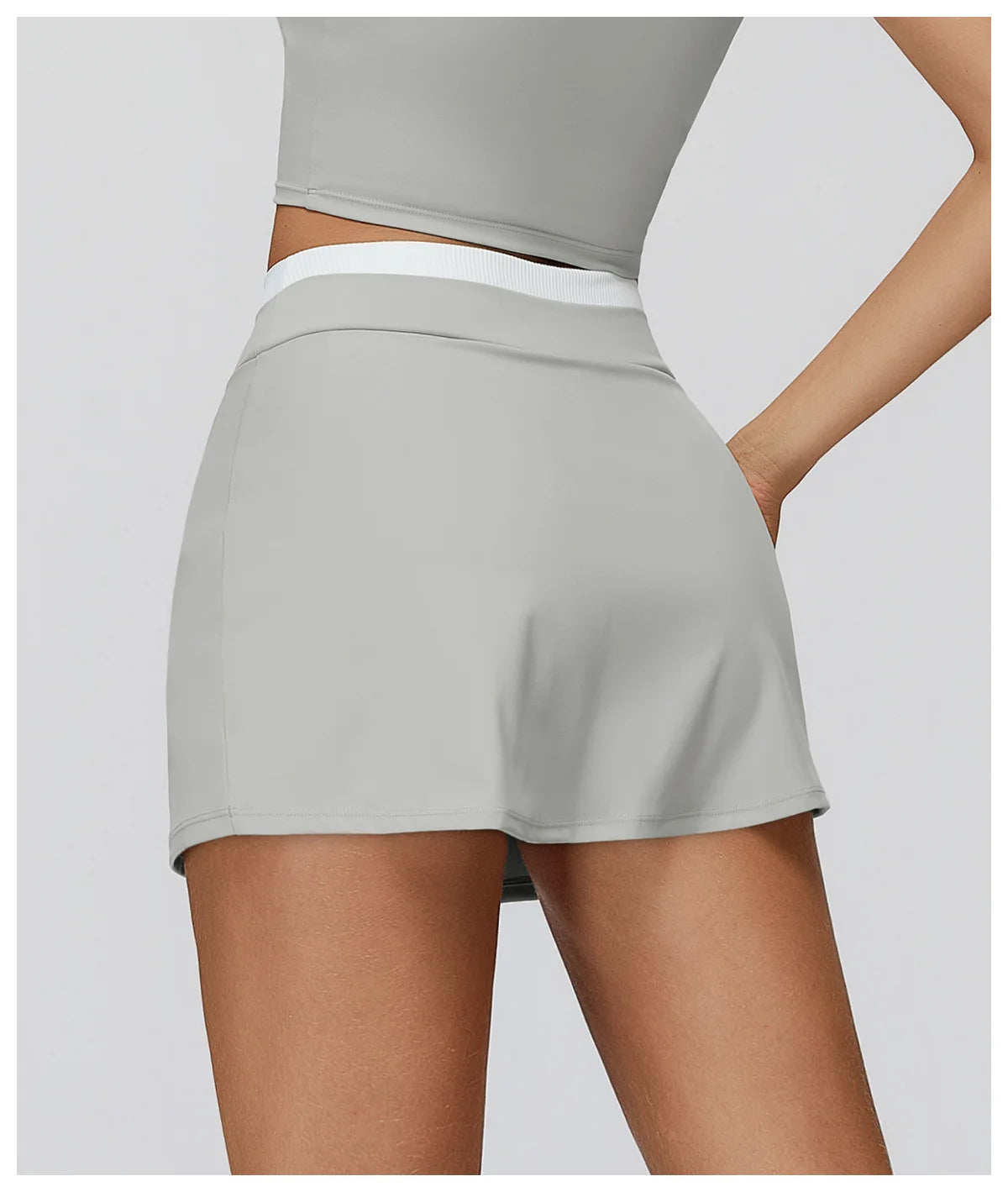 High Waist Sports Short Skirt – 2-in-1 Tennis & Workout Skirt