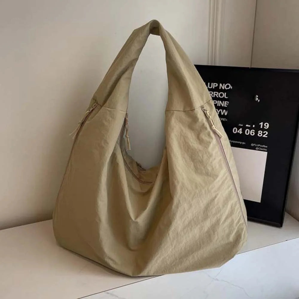 Casual Nylon Multi-Pocket Japanese-Style Tote
