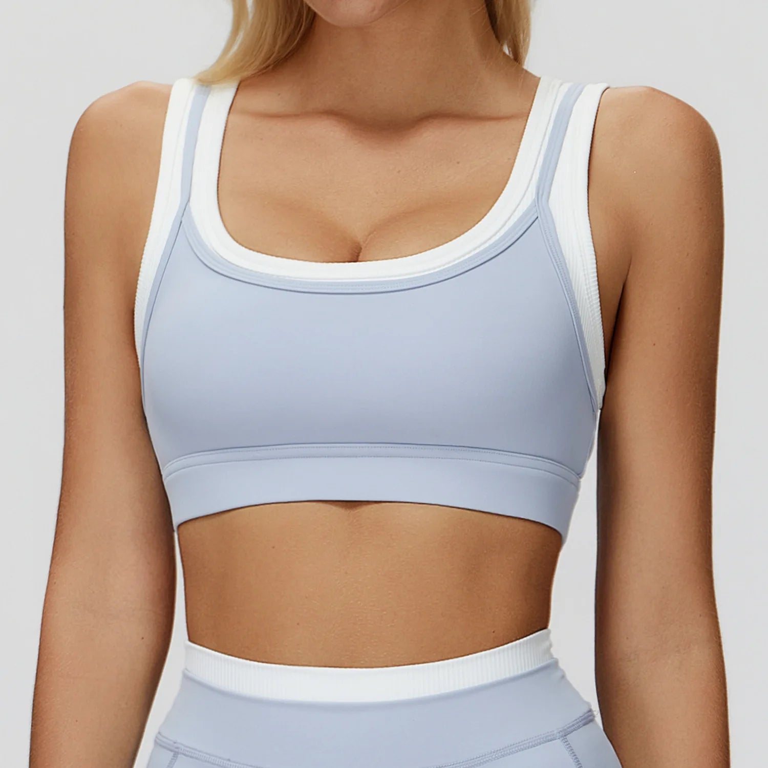Contrast Trim Sports Bra